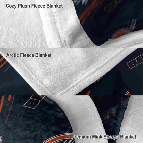chicago bears fan spirit blue blanket premium grade