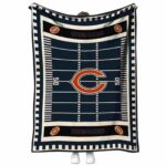 chicago bears football field blue blanket best selling