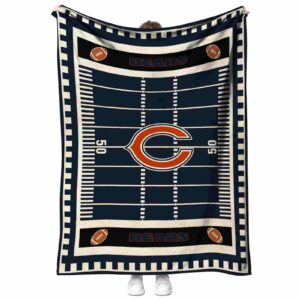 chicago bears football field blue blanket best selling