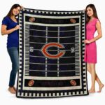 chicago bears football field blue blanket fashion forward