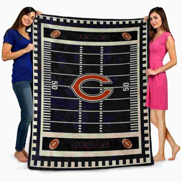 chicago bears football field blue blanket fashion forward