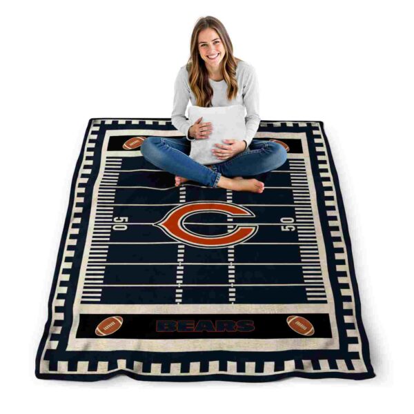 chicago bears football field blue blanket high quality