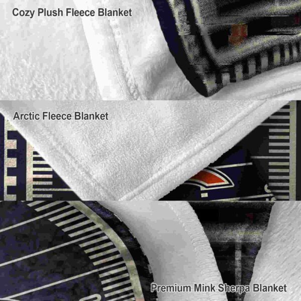 chicago bears football field blue blanket premium grade