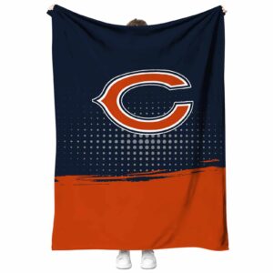 chicago bears gradient dots blue blanket best selling
