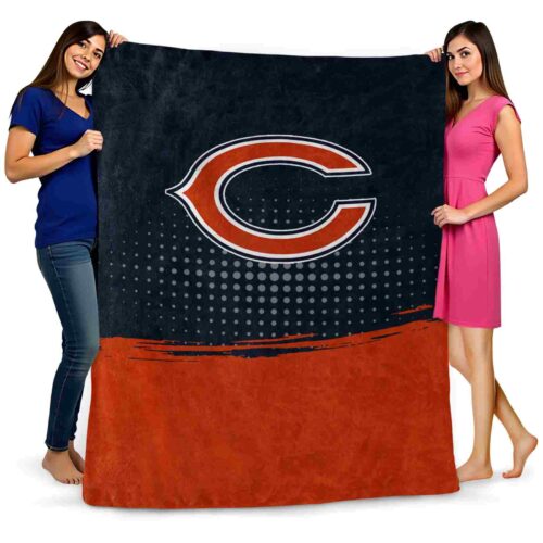 chicago bears gradient dots blue blanket fashion forward