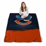 chicago bears gradient dots blue blanket high quality