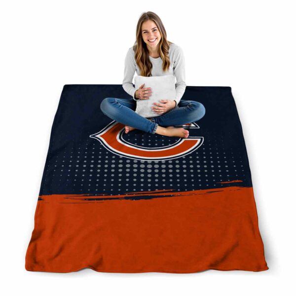 chicago bears gradient dots blue blanket high quality
