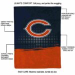 chicago bears gradient dots blue blanket new arrival