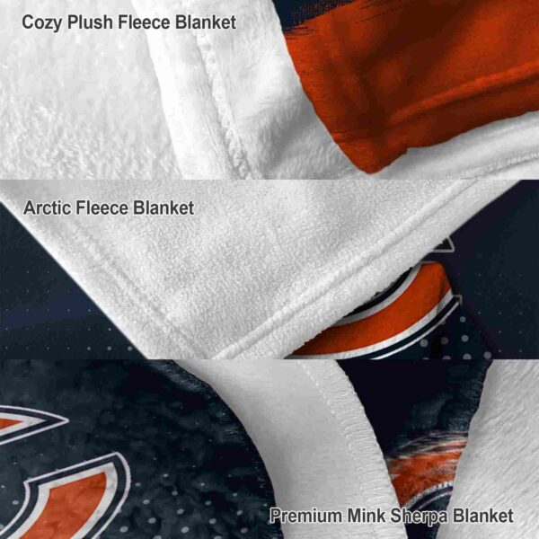 chicago bears gradient dots blue blanket premium grade