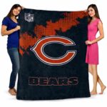 chicago bears grunge texture blue blanket best selling