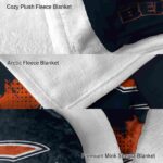 chicago bears grunge texture blue blanket best selling