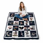 chicago bears mickey minnie blue white blanket best selling
