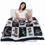 chicago bears mickey minnie blue white blanket best selling