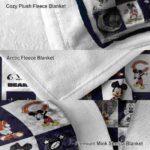 chicago bears mickey minnie blue white blanket best selling