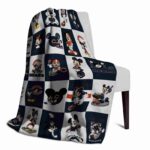 chicago bears mickey minnie blue white blanket best selling