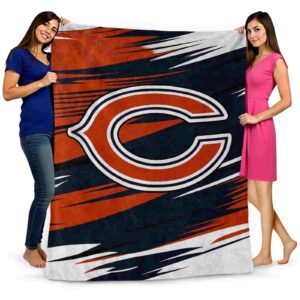chicago bears paint streaks blue white blanket fashion forward
