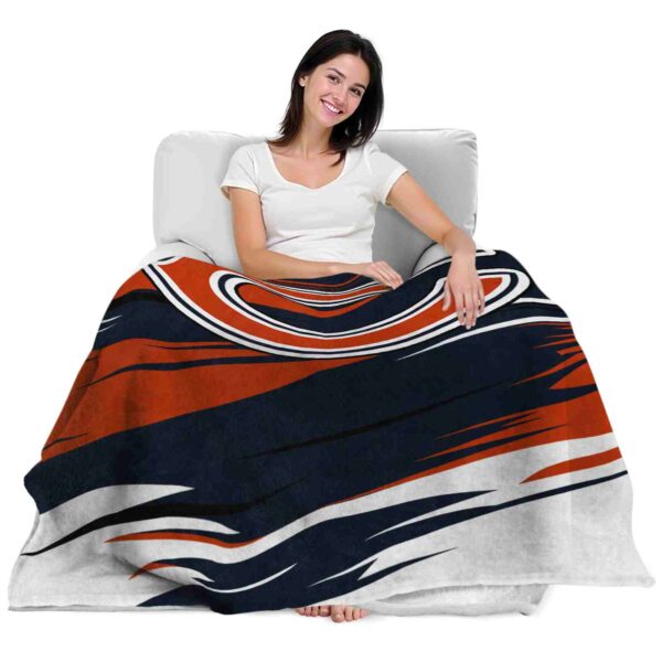 chicago bears paint streaks blue white blanket latest model