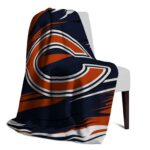 chicago bears paint streaks blue white blanket top rated