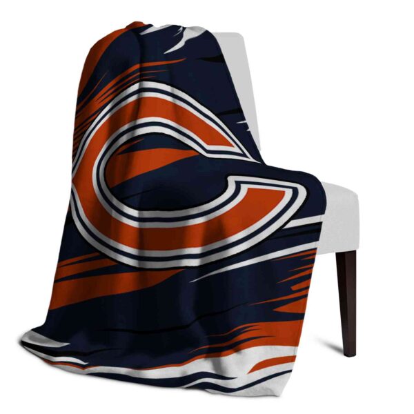 chicago bears paint streaks blue white blanket top rated