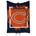 chicago bears splatter effect blue blanket best selling