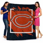 chicago bears splatter effect blue blanket best selling
