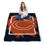 chicago bears splatter effect blue blanket best selling
