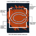 chicago bears splatter effect blue blanket best selling