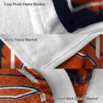chicago bears splatter effect blue blanket best selling