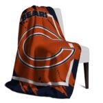chicago bears splatter effect blue blanket best selling