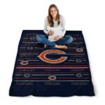 chicago bears striped pattern blue blanket best selling