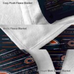 chicago bears striped pattern blue blanket best selling