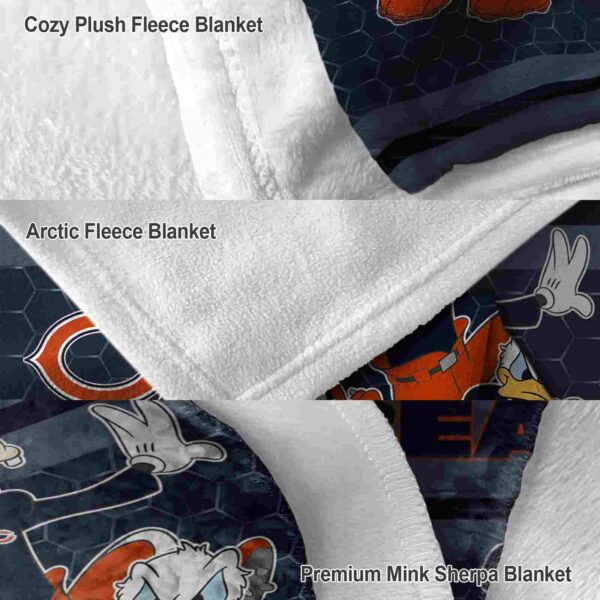 chicago bears three musketeers blue blanket premium grade
