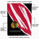 chicago blackhawks brushstrokes red white blanket new arrival
