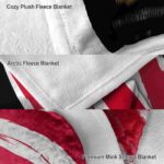 chicago blackhawks brushstrokes red white blanket premium grade