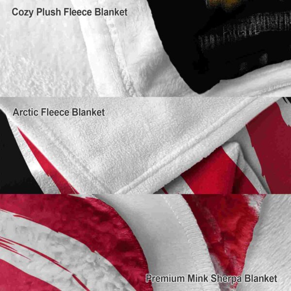 chicago blackhawks brushstrokes red white blanket premium grade