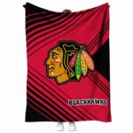 chicago blackhawks diagonal stripes red blanket best selling