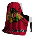 chicago blackhawks diagonal stripes red blanket best selling