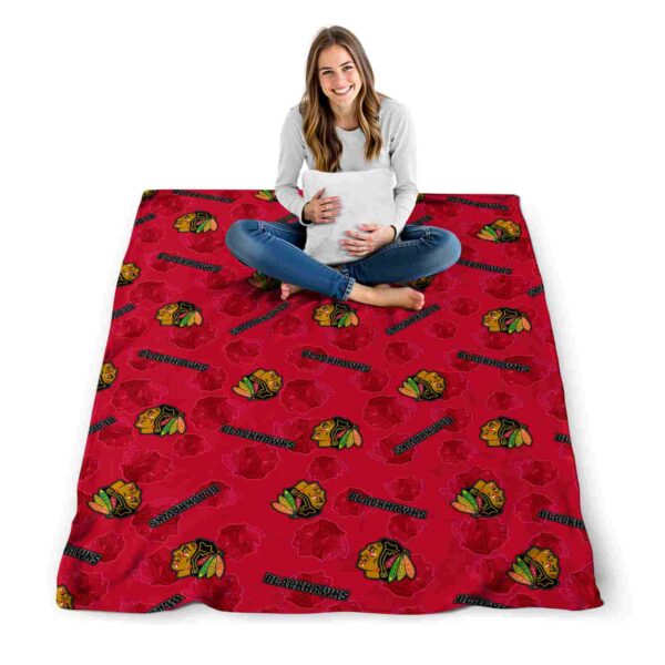 chicago blackhawks diehard fans red blanket high quality