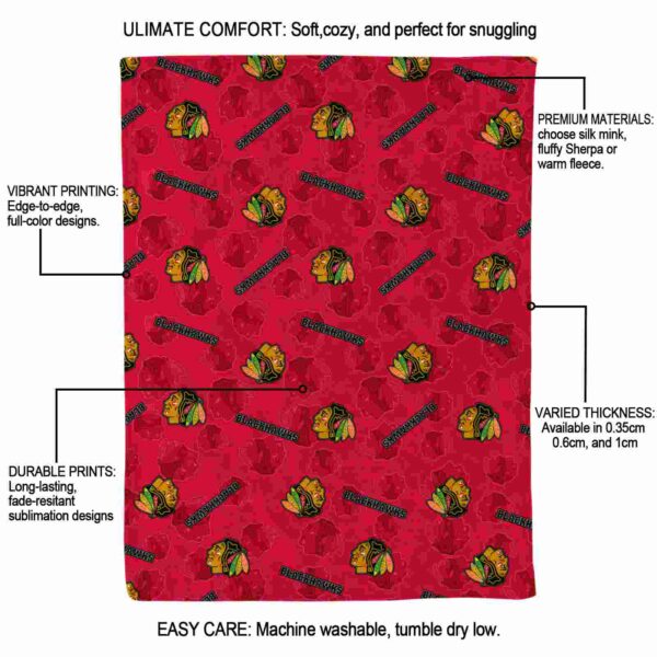 chicago blackhawks diehard fans red blanket new arrival