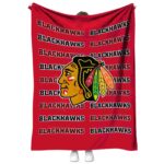 chicago blackhawks fan pride red blanket best selling
