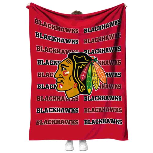 chicago blackhawks fan pride red blanket best selling