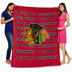 chicago blackhawks fan pride red blanket fashion forward