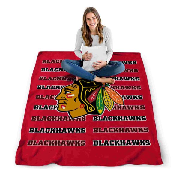 chicago blackhawks fan pride red blanket high quality