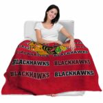 chicago blackhawks fan pride red blanket latest model