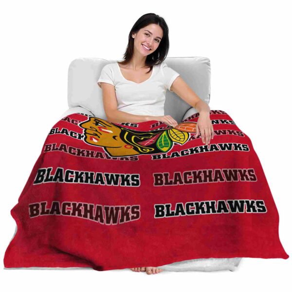 chicago blackhawks fan pride red blanket latest model