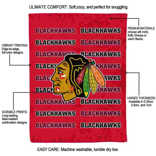 chicago blackhawks fan pride red blanket new arrival