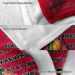 chicago blackhawks fan pride red blanket premium grade