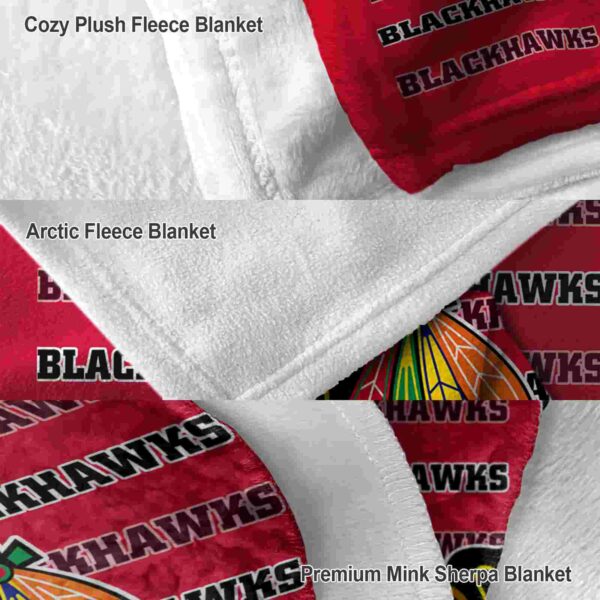 chicago blackhawks fan pride red blanket premium grade