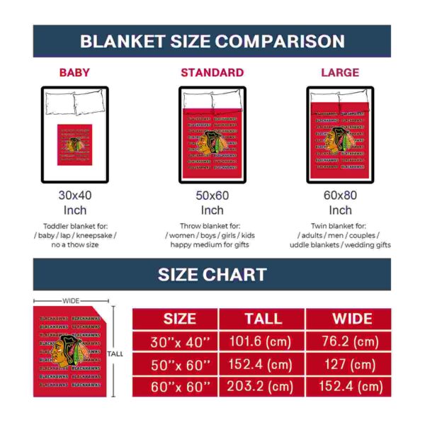 chicago blackhawks fan pride red blanket trendy