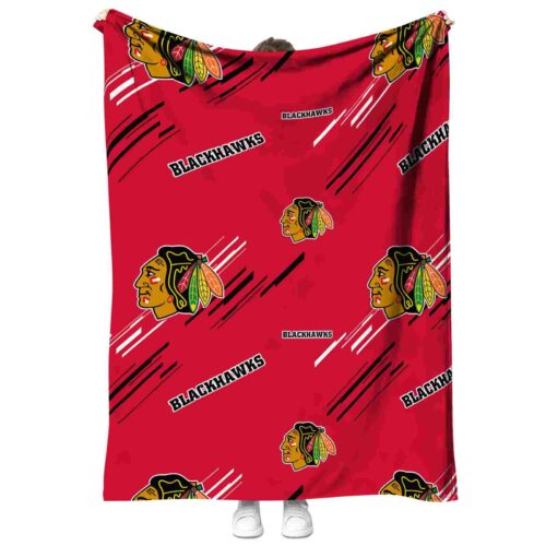 chicago blackhawks fan spirit red blanket best selling